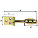 Verrou L.120mm B.315mm acier galvanisé jaune (Par 10)