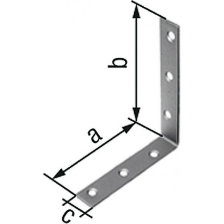 Equerre L.75 x 75mm B.16mm S.2mm VA Trou-D.55mm GAH (Par 25)