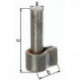 Gond à visser sur support 13x24mm acier galvanisé à chaud GAH (Par 10)