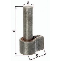 Gond à visser sur support 20x50mm acier galvanisé à chaud GAH
