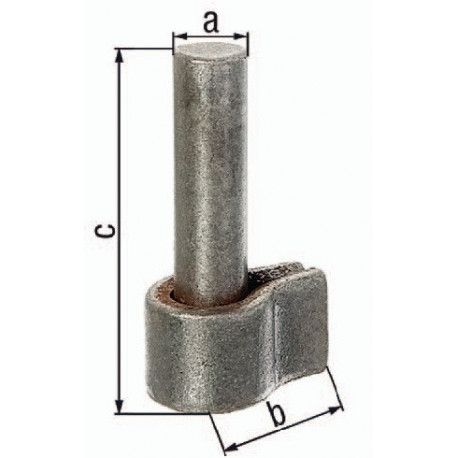 Gond à visser sur support 20x50mm acier galvanisé à chaud GAH