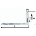 Charnière d'angle de porte 400x800x60x120mm acier galva 8mm GAH
