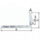Charnière d'angle de porte 600x1000x60x120mm acier galva 8mm GAH