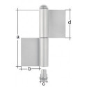 Charnière Typ K04 2 unités.pour souder tête ronde en acier inoxydable 100/30/9/50mm GA