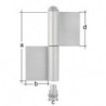 Charnière Typ K04 2 unités.pour souder tête ronde en acier inoxydable 180/50/14/90mm G