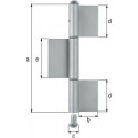 Charnière 3-parites 260/50/16/80mm GAH