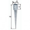 Point d'ancrage poteau a91xb91xc150xd900mm Acier brut, galvanisé à chaud