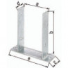 Support poteau ETA-10/0210 91x200x60x50x200mmGalvanisé à chaud