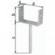 Support poteau ETA-10/0210 91x100x200x60mm Galvanisé à chaud avec ancrage en béton en acier ondulé