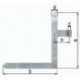 Charnière d'angle de porte 400x600x40x105mm acier galva gauche 5mm GAH