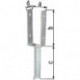 Support poteau ETA-10/0210 91x200x200x50mm Galvanisé à chaud