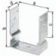 Support poteau ETA-10/0210 71x150x100x60mm Galvanisé à chaud