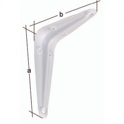 Equerre L.100mm H.125mm acier laqué blanc Capacité 39kg GAH (Par 20)