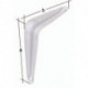 Equerre L.125mm H.150mm acier laqué blanc Capacité 48kg GAH (Par 20)