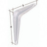 Equerre L.350mm H.300mm acier laqué blanc Capacité 200kg GAH (Par 20)