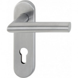 Poignée porte Ams.E1400/353KH Inox F69 PZ rd HOPPE