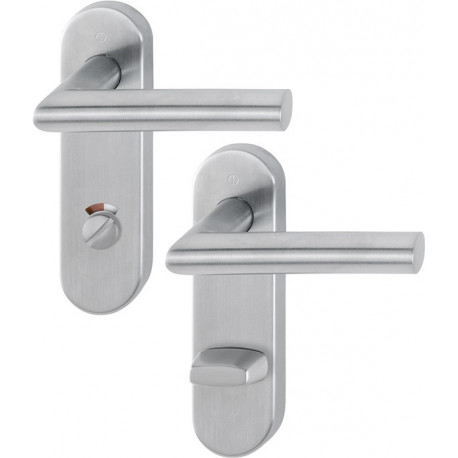 Poignée porte Ams.E1400/353KH Inox F69 RWSK/OL rd HOPPE