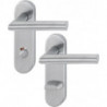 Poignée porte Ams.E1400/353KH Inox F69 RWSK/OL rd HOPPE