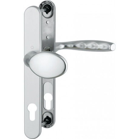 Poignée porte NY 76G/3346/1810 Alu.F1 PZ pour porte 57-62mm HOPPE