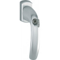 Poignée de fenêtre NY 0810S/U10 TBT1 Alu.F9016/blanc signalisation 32mm verrouillable HOPPE