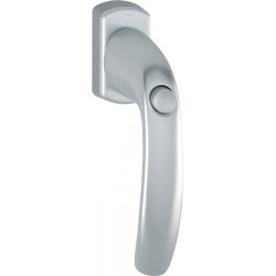 Poignée de fenêtre NY 0810SV/U10 Alu.F9016/blanc signalisation 32mm autobloquant HOPPE