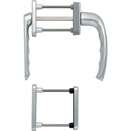 Set poignée NY 099KH/961N/U10/… Alu.F1 63-73mm carré.7mm HOPPE