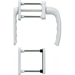Set poignée NY 099KH/961N/U10/… Alu.F9016 63-73mm carré.7mm HOPPE