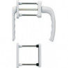 Set poignée NY 099KH/961N/U10/… Alu.F9016 63-73mm carré.7mm HOPPE