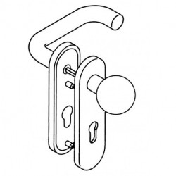 Poignée porte 111R03.113 33 Plastique 33 PZ rd HEWI