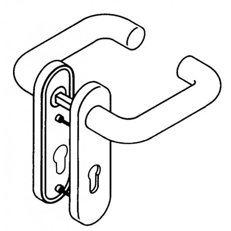 Poignée porte 111R01.110 50 Plastique 50 BB rd HEWI