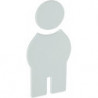 Symbole Homme 801.91.010 PA Farb-Nr.90 B.71,5mm H.150mm S.3mm HEWI