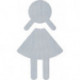 Symbole Femme 710XA.150.2 VA Farb-Nr.XA B.87mm H.150mm S.1,5mm HEWI