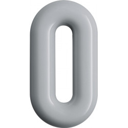 Chiffre du numéro de maison 0 Polyamide spécial 99 blanc pur 165mm D.33mm HEWI