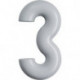 Chiffre du numéro de maison 3 Polyamide spécial 99 blanc pur 165mm D.33mm HEWI