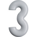Chiffre du numéro de maison 3 Polyamide spécial 99 blanc pur 165mm D.33mm HEWI