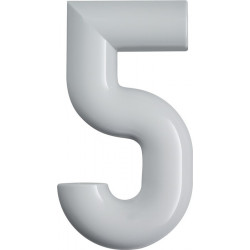 Chiffre du numéro de maison 5 Polyamide spécial 90 noir profond 165mm D.33mm HEWI