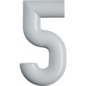 Chiffre du numéro de maison 5 Polyamide spécial 90 noir profond 165mm D.33mm HEWI