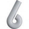 Chiffre du numéro de maison 6 Polyamide spécial 99 blanc pur 165mm D.33mm HEWI