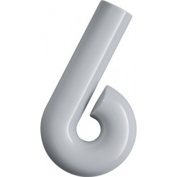 Chiffre du numéro de maison 6 Polyamide spécial 90 noir profond 165mm D.33mm HEWI