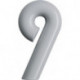 Chiffre du numéro de maison 9 Polyamide spécial 99 blanc pur 165mm D.33mm HEWI