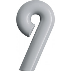 Chiffre du numéro de maison 9 Polyamide spécial 90 noir profond 165mm D.33mm HEWI