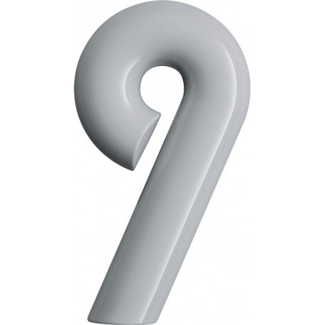 Chiffre du numéro de maison 9 Polyamide spécial 90 noir profond 165mm D.33mm HEWI