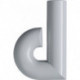 Lettre de numéro de maison d Polyamide spécial 90 noir profond 134,4mm D.33mm HEWI