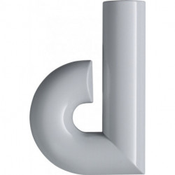 Lettre de numéro de maison d Polyamide spécial 90 noir profond 134,4mm D.33mm HEWI