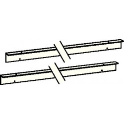 Jeu de supports de linteau pour glissière G-SR / BG argent DORMAKABA