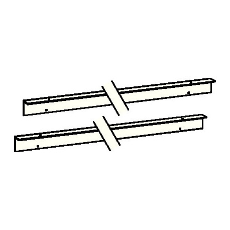 Jeu de supports de linteau pour glissière G-SR / BG argent DORMAKABA