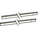 Jeu de supports de linteau pour glissière G-SR / BG argent DORMAKABA