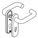 Set poignée porte 111R12.210 plastique 33 D/D pour TS 38-48mm PZ rd DIN Gauche/Droite HEWI