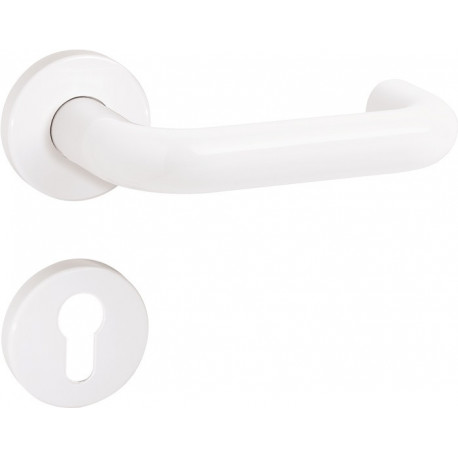 Set poignée porte 111R12.230 plastique 33 D/D pour TS 38-48mm PZ rd.DIN Gauche/Droite HEWI