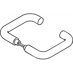 Paire de poignées de porte 111.23PBR Plastique 90 sans rosace VK 8mm HEWI